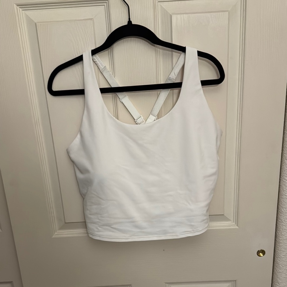 Old Navy White Fitted Crop Tank Top